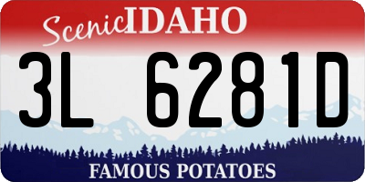 ID license plate 3L6281D