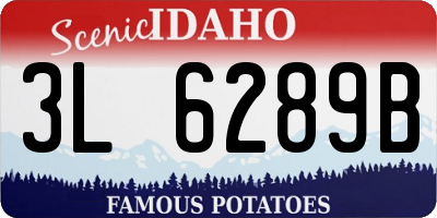 ID license plate 3L6289B