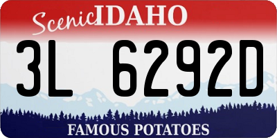 ID license plate 3L6292D