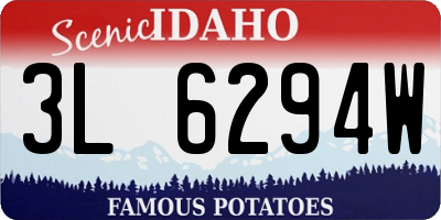 ID license plate 3L6294W