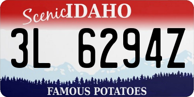 ID license plate 3L6294Z