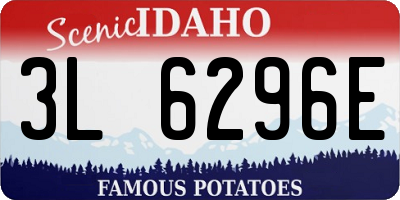 ID license plate 3L6296E