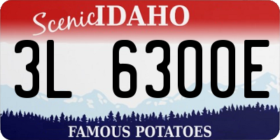 ID license plate 3L6300E