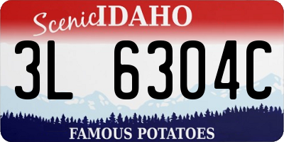 ID license plate 3L6304C