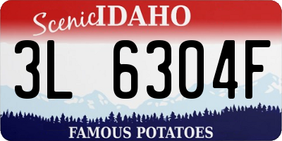 ID license plate 3L6304F