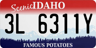 ID license plate 3L6311Y
