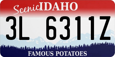 ID license plate 3L6311Z