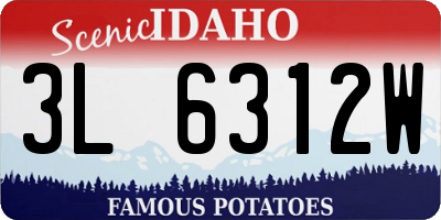 ID license plate 3L6312W