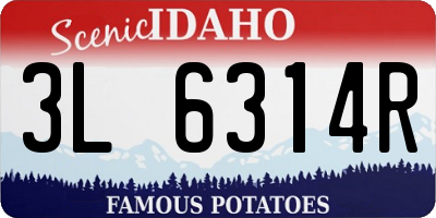 ID license plate 3L6314R