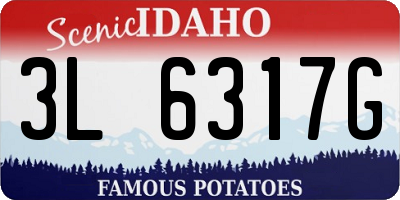 ID license plate 3L6317G