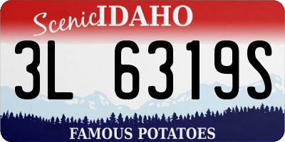 ID license plate 3L6319S