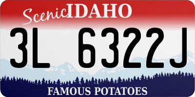 ID license plate 3L6322J