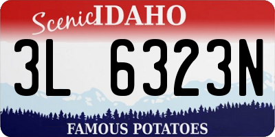 ID license plate 3L6323N