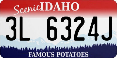 ID license plate 3L6324J