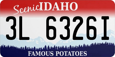 ID license plate 3L6326I