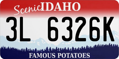 ID license plate 3L6326K