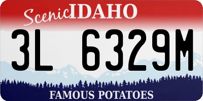ID license plate 3L6329M