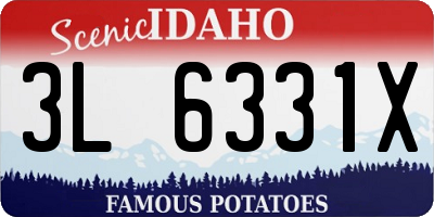 ID license plate 3L6331X