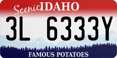 ID license plate 3L6333Y