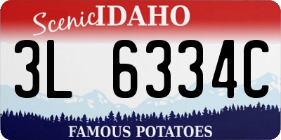 ID license plate 3L6334C
