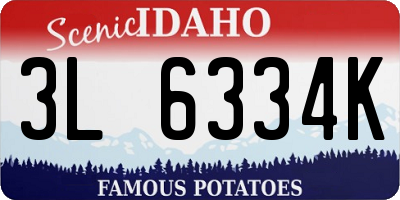 ID license plate 3L6334K