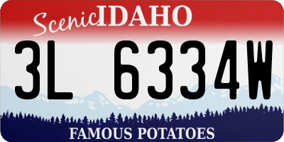 ID license plate 3L6334W