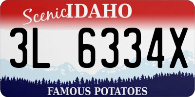 ID license plate 3L6334X