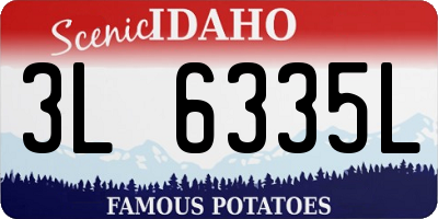 ID license plate 3L6335L