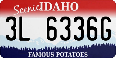 ID license plate 3L6336G