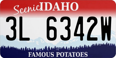 ID license plate 3L6342W