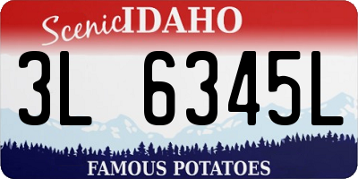 ID license plate 3L6345L