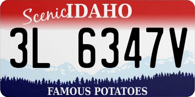 ID license plate 3L6347V