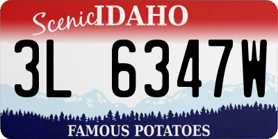 ID license plate 3L6347W