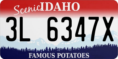 ID license plate 3L6347X