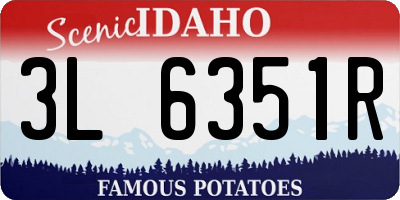 ID license plate 3L6351R