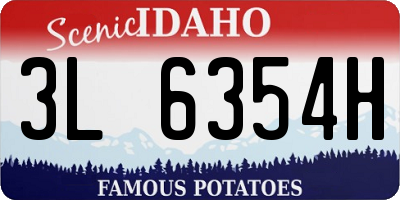 ID license plate 3L6354H