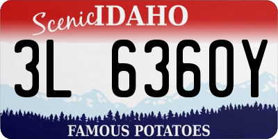 ID license plate 3L6360Y