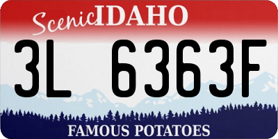ID license plate 3L6363F