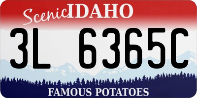 ID license plate 3L6365C