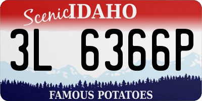 ID license plate 3L6366P