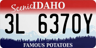 ID license plate 3L6370Y