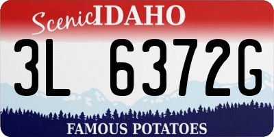 ID license plate 3L6372G