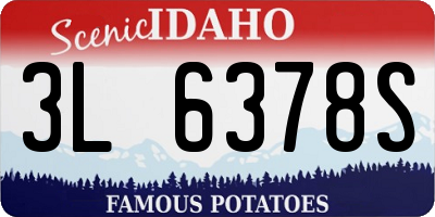 ID license plate 3L6378S