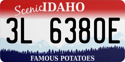 ID license plate 3L6380E