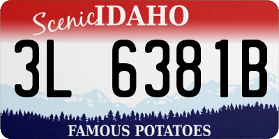 ID license plate 3L6381B