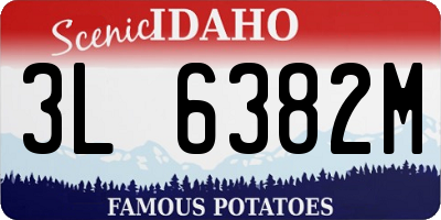 ID license plate 3L6382M