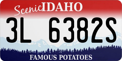 ID license plate 3L6382S