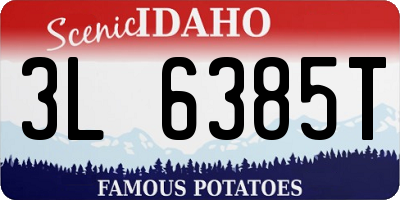 ID license plate 3L6385T