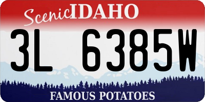 ID license plate 3L6385W