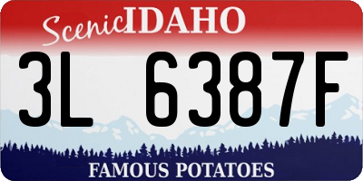ID license plate 3L6387F
